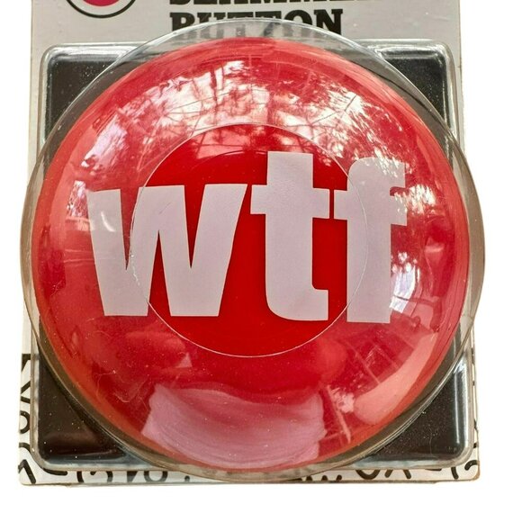 WTF What the F*%k Red Slam Button - Joke Gag Gift Funny Prank Novelty 10 sounds - Picture 4 of 7